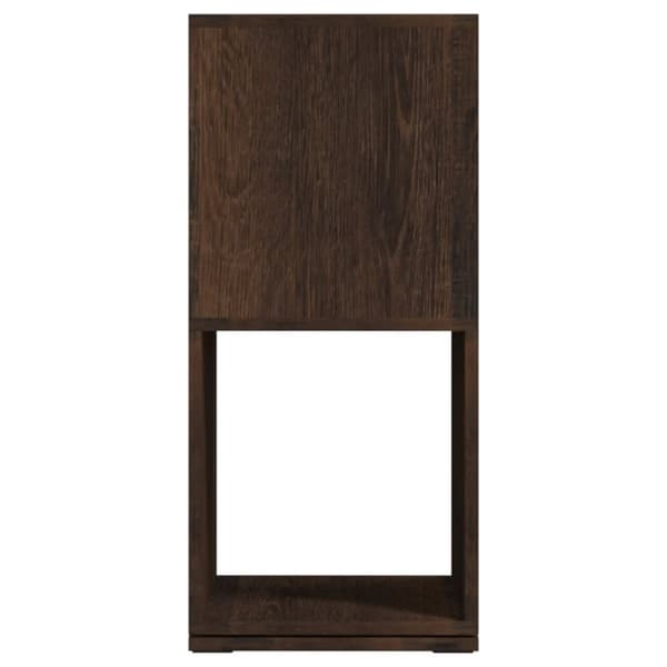 drejelig reol 34,5x34,5x75,5 cm spånplade røget egetræsfarve
