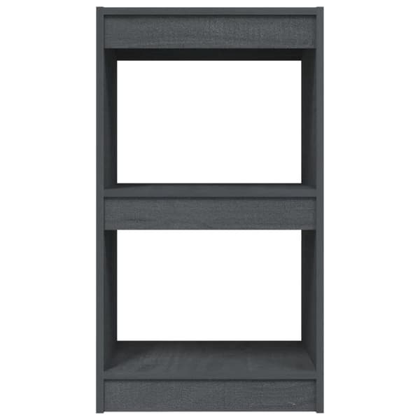 bogreol 40x30x71,5 cm massivt fyrretræ grå