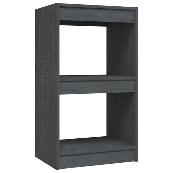 bogreol 40x30x71,5 cm massivt fyrretræ grå