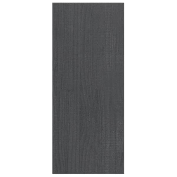 bogreol/rumdeler 100x30x71,5 cm massivt fyrretræ grå