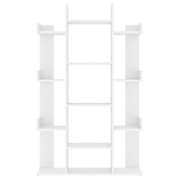 bogreol 86x25,5x140 cm konstrueret træ hvid