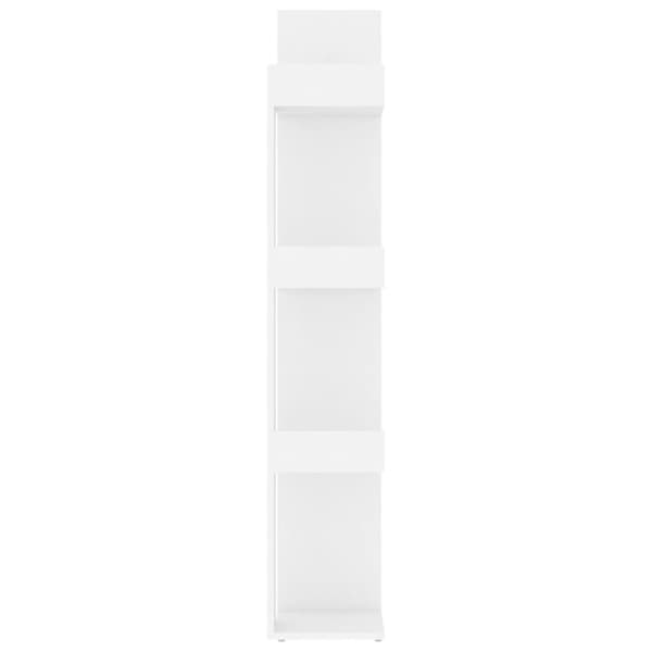 bogreol 86x25,5x140 cm konstrueret træ hvid