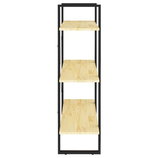 bogreol 80x30x105 cm 3 hylder massivt fyrretræ