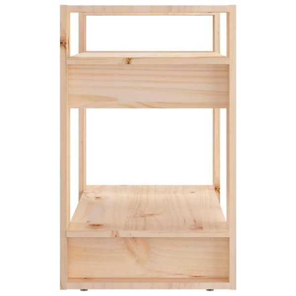 bogreol/rumdeler 60x35x57 cm massivt fyrretræ