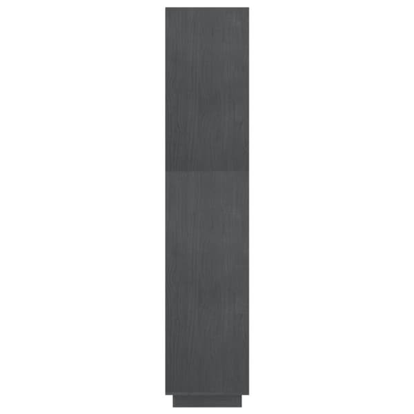 bogreol/rumdeler 80x35x167 cm massivt fyrretræ grå