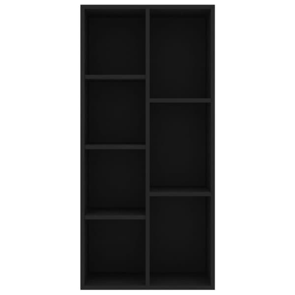 bogreol 50x25x106 cm konstrueret træ sort