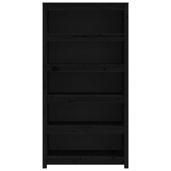 Kirjahylly musta 80x35x154 cm täysi mänty