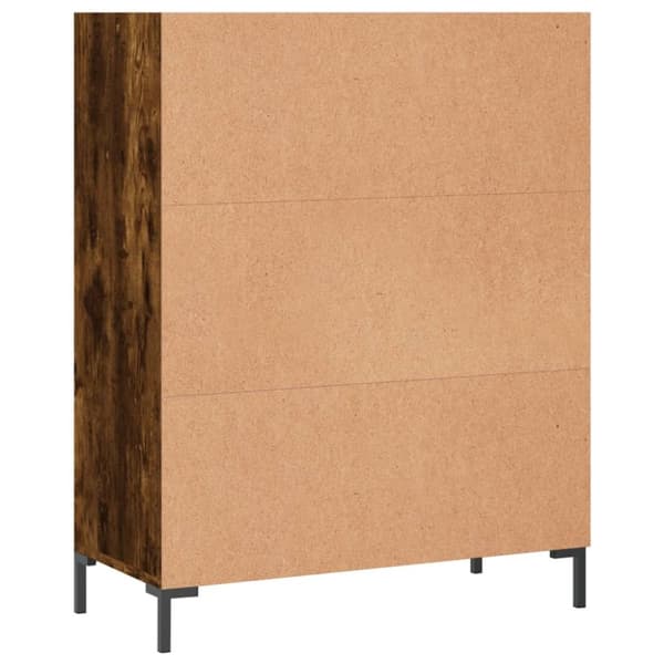 skab 69,5x32,5x90 cm konstrueret træ røget egetræ