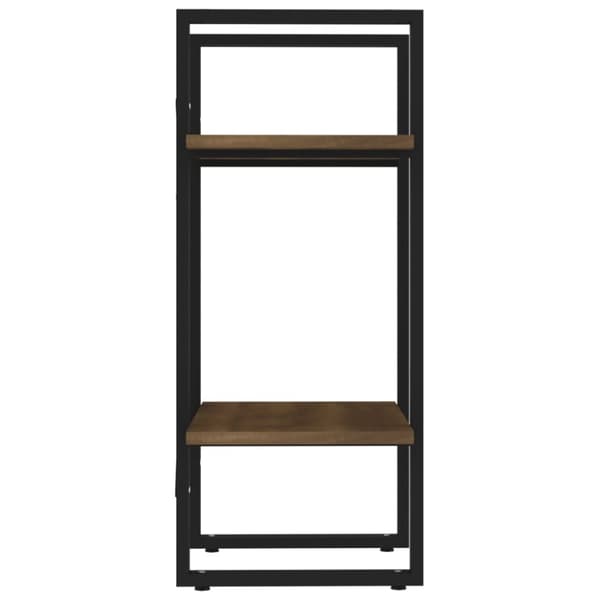 bogreol m. 2 hylder 40x30x70 cm konstrueret træ brun egetræ