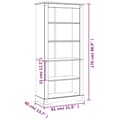 Miniatyrbillede 8 af 9: reol fem hylder Corona-serien mexicansk fyrretræ 81x40x170 cm