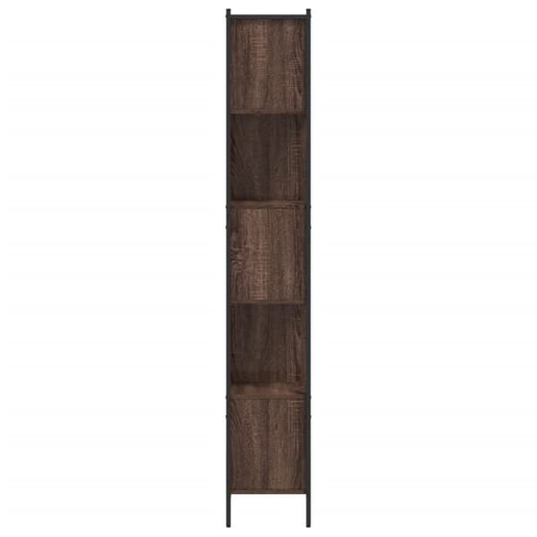 Bokhylla brun ek 102x28x172 cm konstruerat trä