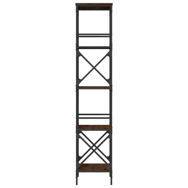 Kirjahylly 5 kerrosta ruskea tammi 59x35x171 cm tekninen puu