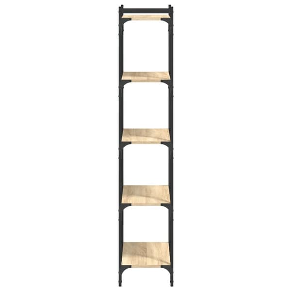 bogreol 5 hylder 60x30x154 cm konstrueret træ sonoma-eg