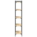 Miniatyrbillede 5 af 10: bogreol 5 hylder 60x30x154 cm konstrueret træ sonoma-eg