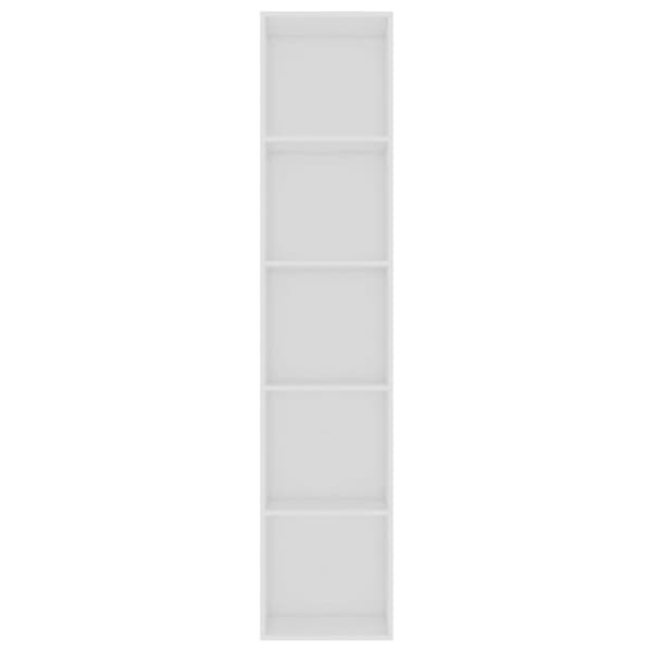 bogreol 40x30x189 cm konstrueret træ hvid