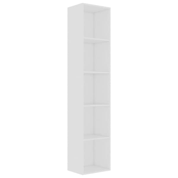 bogreol 40x30x189 cm konstrueret træ hvid