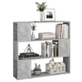 Miniatyrbillede 4 af 8: bogreol/rumdeler 100x24x94 cm konstrueret træ betongrå