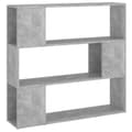 Miniatyrbillede 2 af 8: bogreol/rumdeler 100x24x94 cm konstrueret træ betongrå