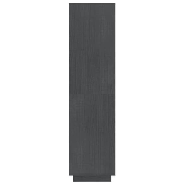bogreol/rumdeler 40x35x135 cm massivt fyrretræ grå