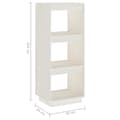 Miniatyrbillede 8 af 9: bogreol/rumdeler 40x35x103 cm massivt fyrretræ hvid