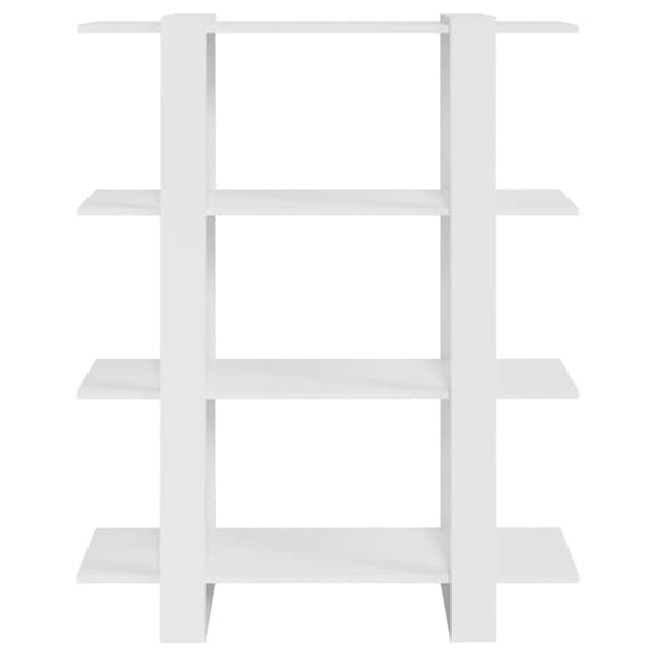 bogskab/rumdeler 100x30x123,5 cm hvid højglans
