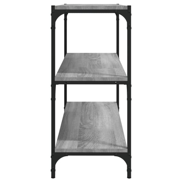 bogreol 80x33x70,5 cm konstrueret træ og stål grå sonoma-eg