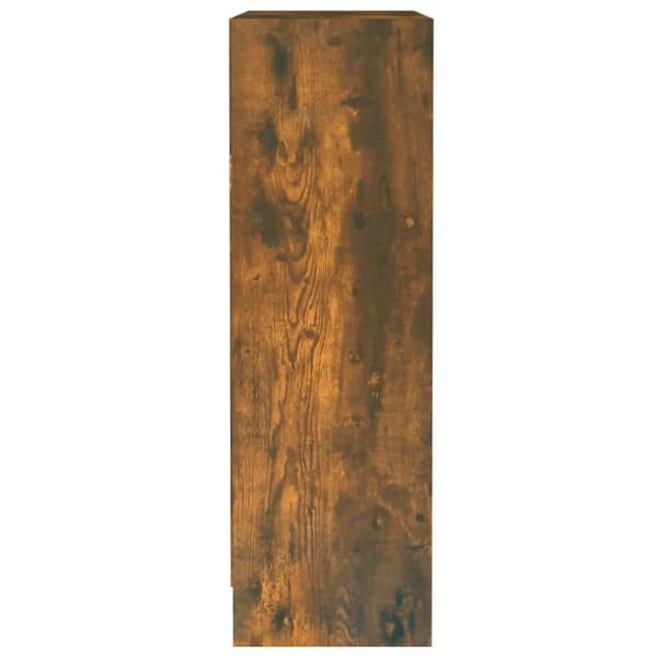 Bokhylla rökfärgad ek 60x24x76 cm konstruerat trä