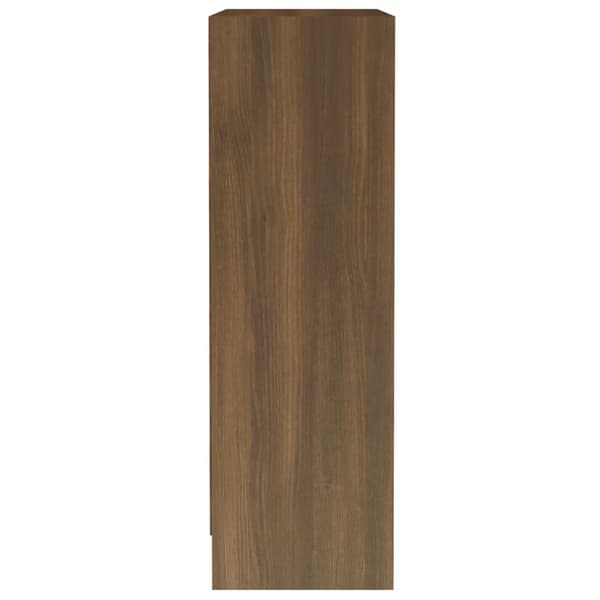 bogreol 60x24x76 cm konstrueret træ brun egetræsfarve