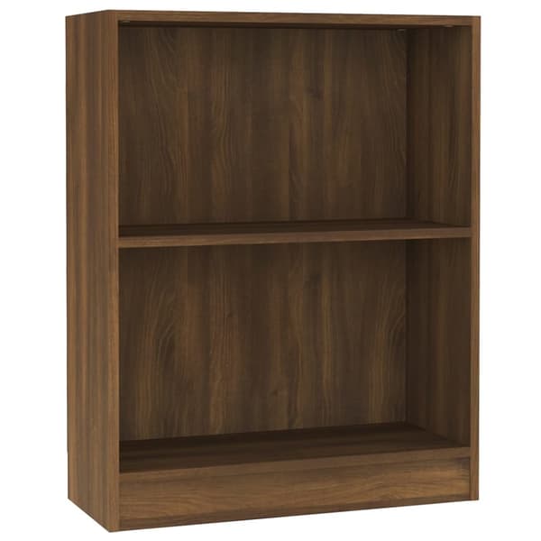 bogreol 60x24x76 cm konstrueret træ brun egetræsfarve