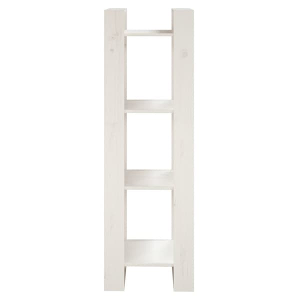 bogreol/rumdeler 41x35x125 cm massivt fyrretræ hvid