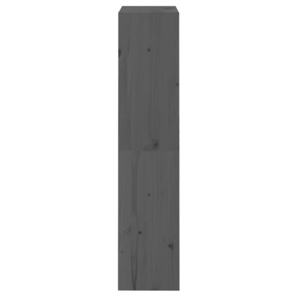 Bokhylla/Rumsavdelare grå 60x30x135,5 cm massiv furu