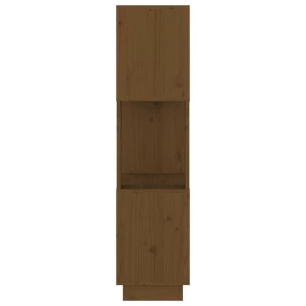 bogreol/rumdeler 51x25x101 cm massivt fyrretræ gyldenbrun