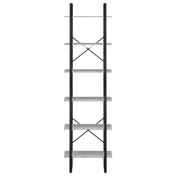 opbevaringsreol 60x30x210 cm konstrueret træ betongrå