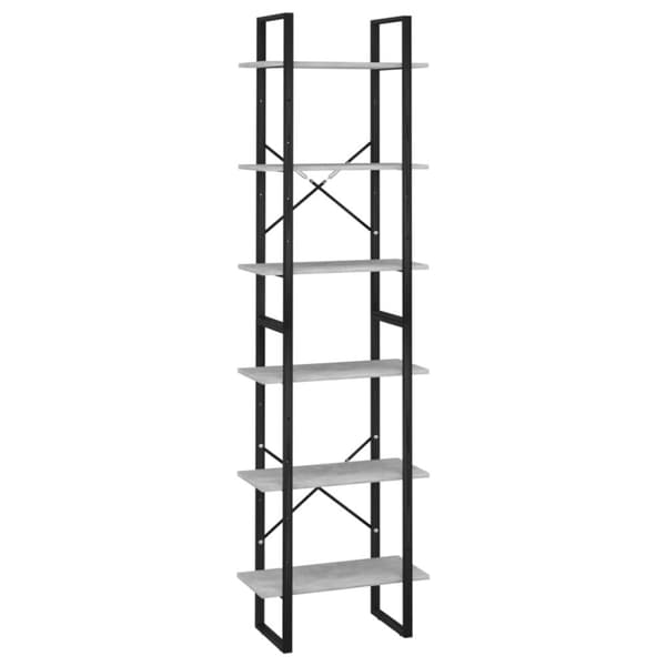opbevaringsreol 60x30x210 cm konstrueret træ betongrå