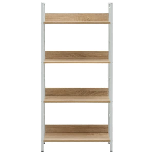 bogreol 60x27,6x124,5 cm 4 hylder konstrueret træ egetræsfarve