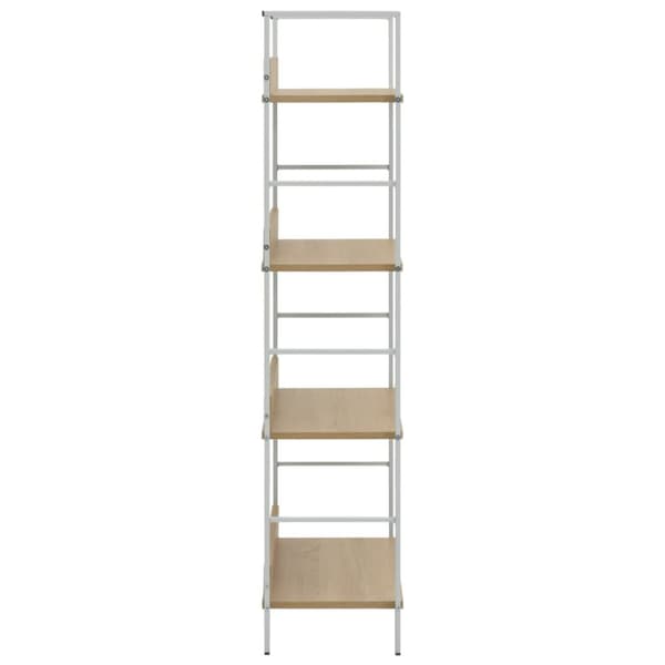 bogreol 60x27,6x124,5 cm 4 hylder konstrueret træ egetræsfarve