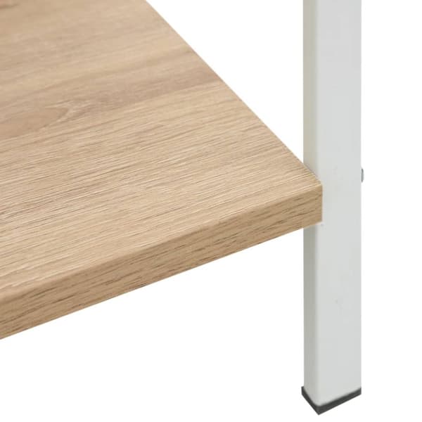 bogreol 60x27,6x124,5 cm 4 hylder konstrueret træ egetræsfarve