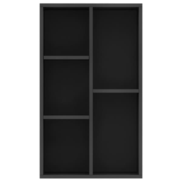 bogreol/skænk 50x25x80 cm konstrueret træ sort