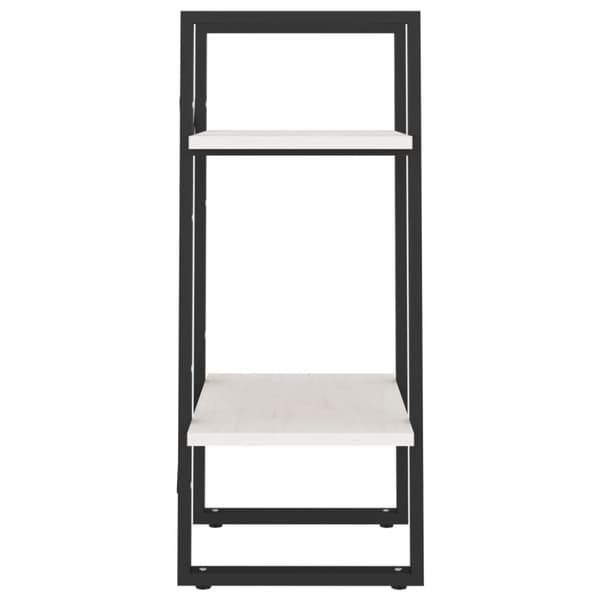 bogreol 40x30x70 cm 2 hylder massivt fyrretræ hvid