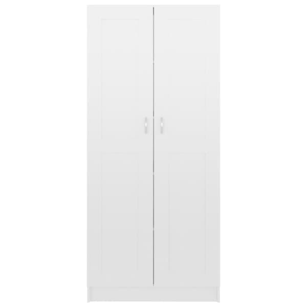 Kirjahylly korkeakiilto valk. 82,5x30,5x185,5 cm tekninen puu