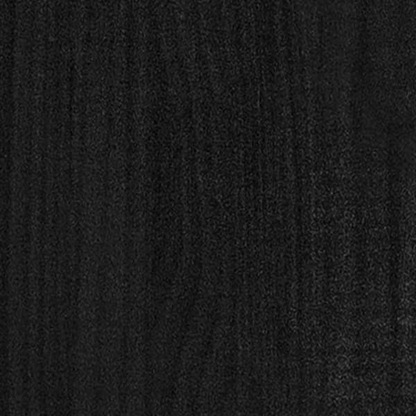 bogreol med 4 hylder 80x30x140 cm massivt fyrretræ sort