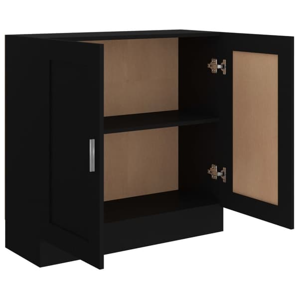 bogreol 82,5x30,5x80 cm konstrueret træ sort