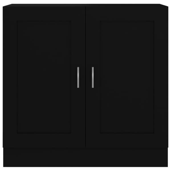 bogreol 82,5x30,5x80 cm konstrueret træ sort