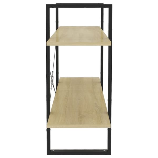 2-tasoinen kirjahylly Sonoma-tammi 100x30x70 cm tekninen puu