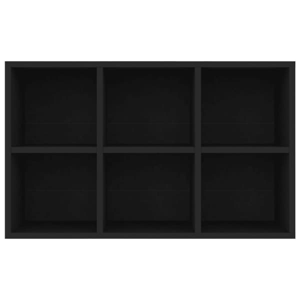 bogreol/skænk 66x30x98 cm konstrueret træ sort