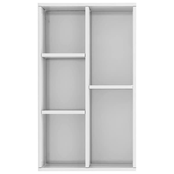 Kirjahylly/senkki korkeakiilto valk. 50x25x80 cm tekninen puu