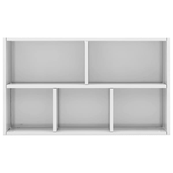 Kirjahylly/senkki korkeakiilto valk. 50x25x80 cm tekninen puu