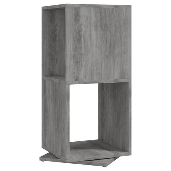 Pyörivä kaappi betoninharmaa 34,5x34,5x75,5 cm lastulevy