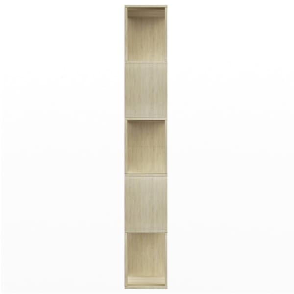 bogreol/rumdeler 80x24x159 cm konstrueret træ sonoma-eg