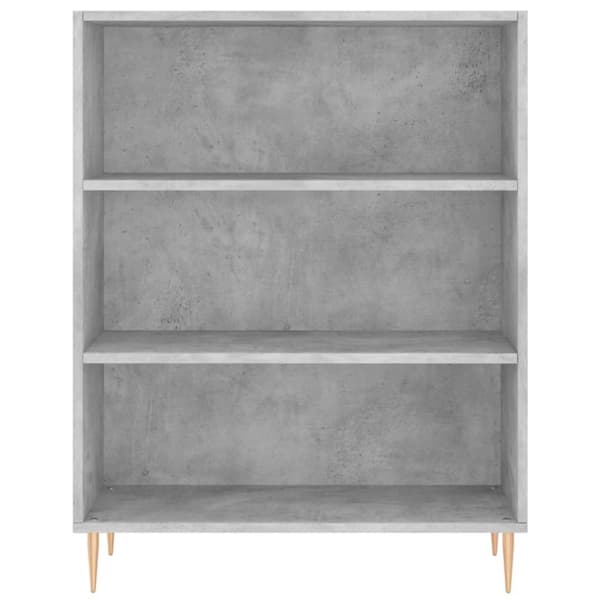 Kirjahylly betoninharmaa 69,5x32,5x90 cm tekninen puu